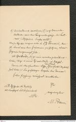 Nachlass Franz Steindachner, Brief von M. Braun an Franz Steindachner (17.11.1904), Inv.Nr. 55.02, Seite 3